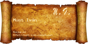 Must Iván névjegykártya